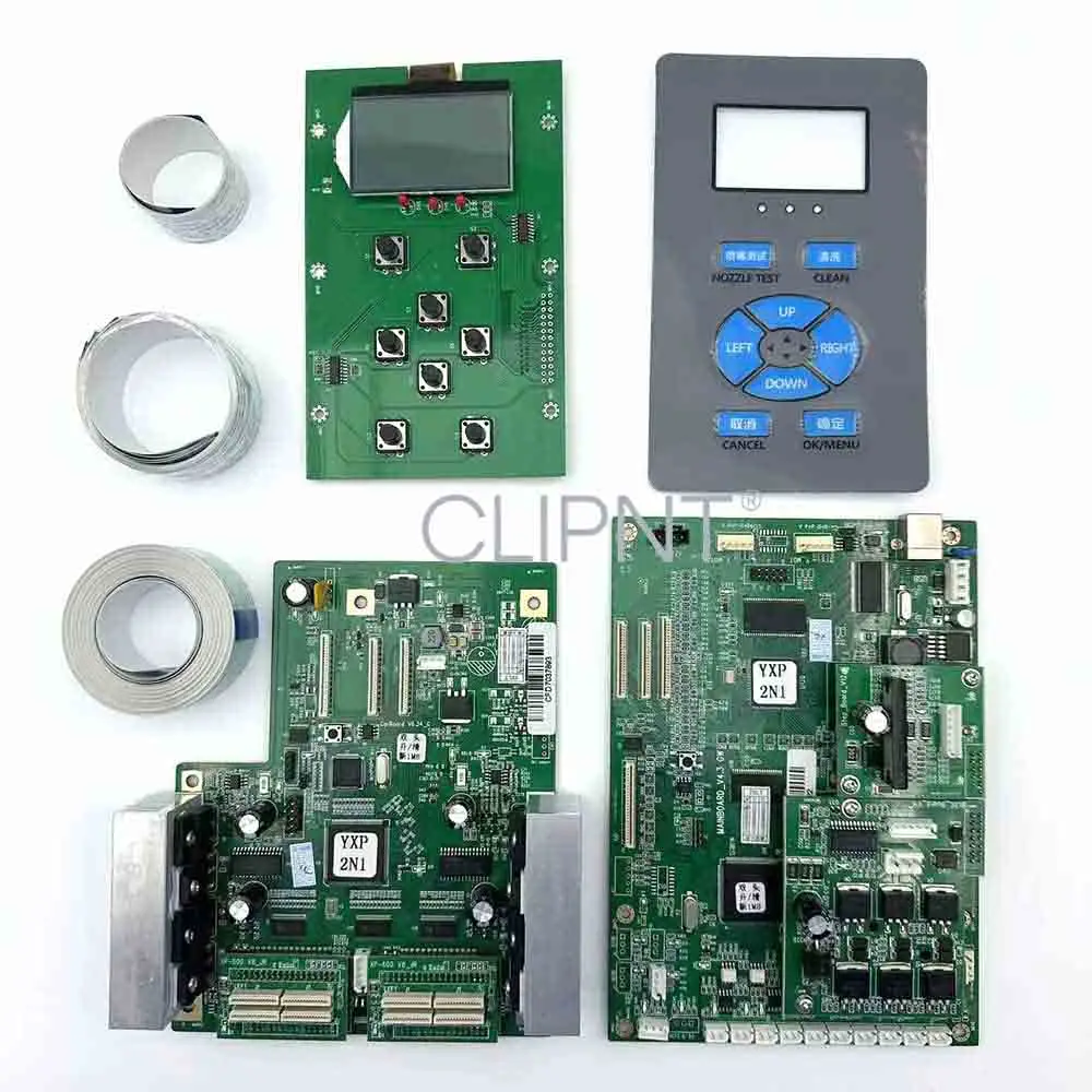 YXP 2N1 XP600 Single Head Printer Main Board Kit, Full Set Control Panel for Large Format Eco Solvent Inkjet Printer Spare Parts