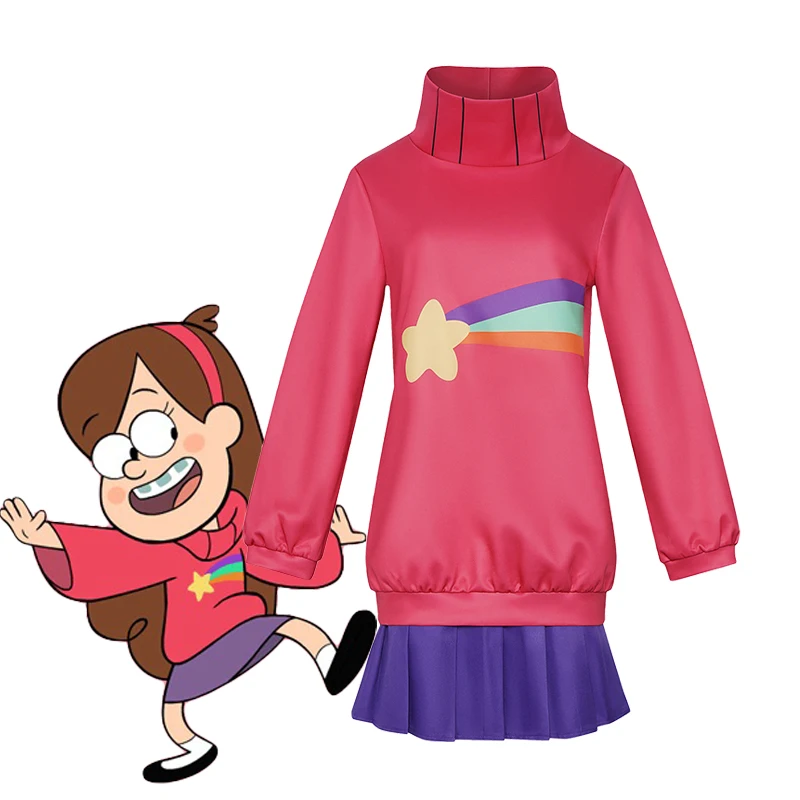 مابل باينز تأثيري حلي الوردي قوس قزح البلوزات الملونة الأرجواني تنورة المرأة أنيمي تأثيري هالوين عيد الميلاد حفلة الزي #1