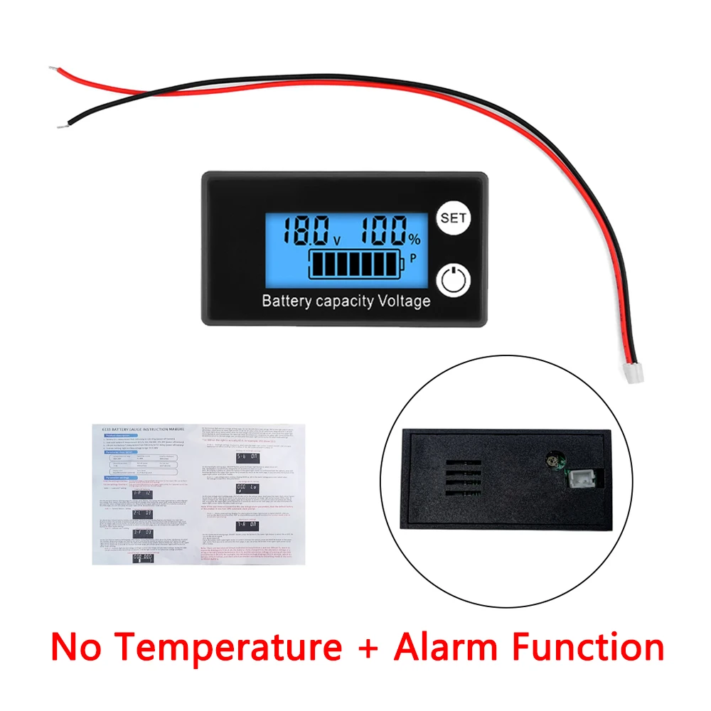 12V 24V 48V 72V Digitaler Batteriekapazitätsanzeiger DC 8V-100V Blei-Säure Lithium LiFePO4 Auto Motorrad Voltmeter Spannungsmesser – Detail 4