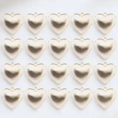 

20pcs Heart Pendants Necklace Pendant Diy Jewelry Accessories Alloy Necklace Pendant Decorative Handmade Craft Supply