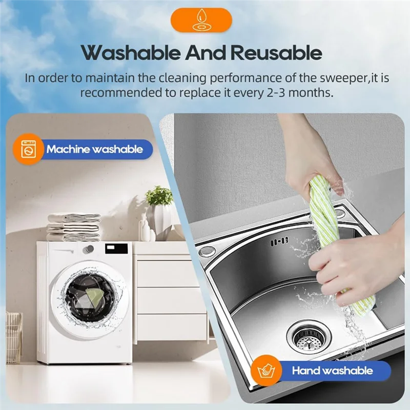 

A63K-8PCS Mop Pads Replacement Parts For Shark RV2610WA RV2620WA RV2410WD AV2610WA AI Ultra 2- In-1 Robot Vacuum Models