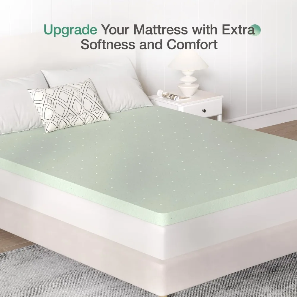 

Free Delivery - Mattress Topper Queen, 3-Inch Gel Memory Foam Mattress Topper for Cool Night Sleep & Pressure Relief, Queen