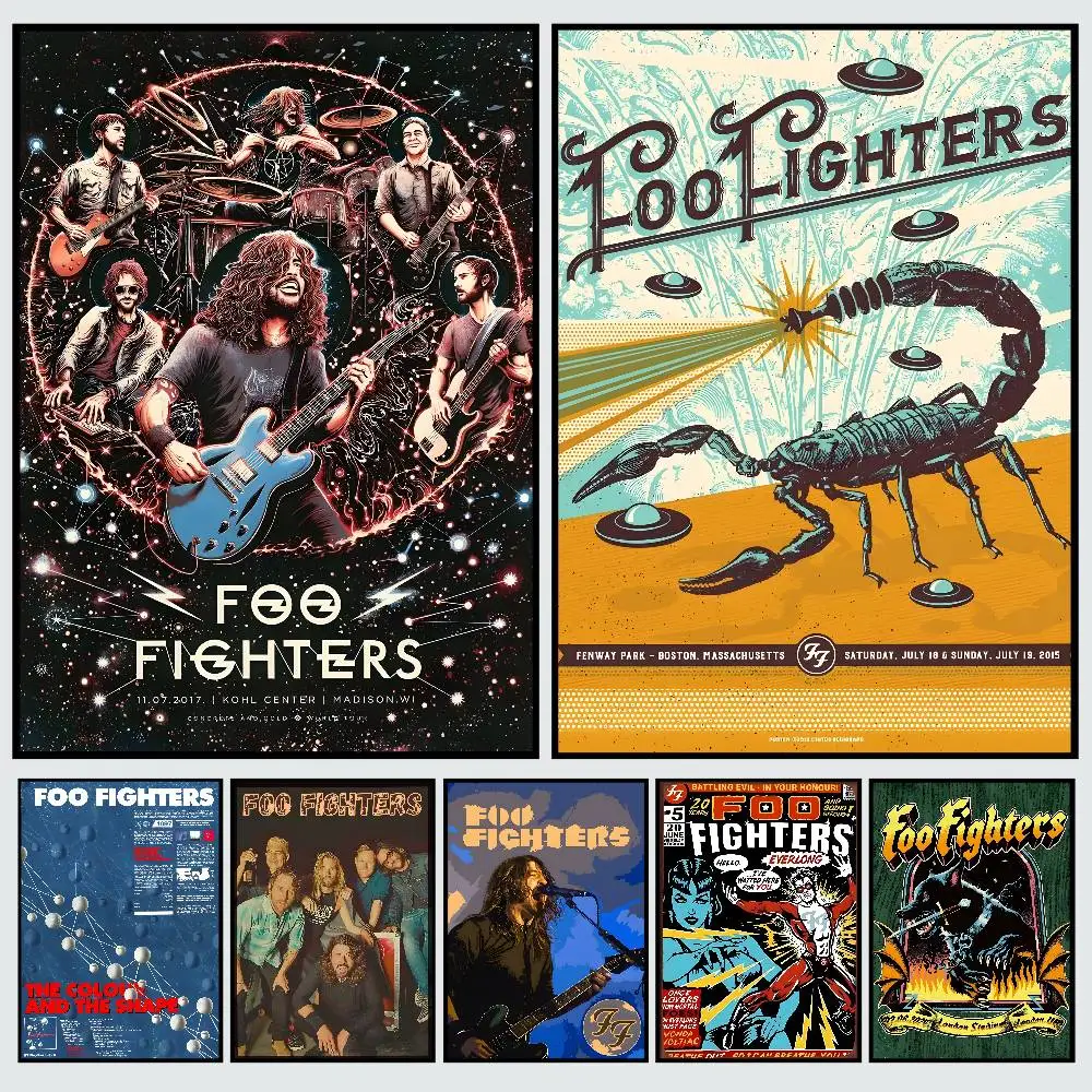 Classic Band F-Foo F-Fighters Poster HD posters for home living room bar office decoration sticky waterproof