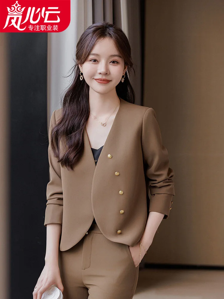 

2024New FashionOLBusiness Suit Tailored Suit Formal Clothes Women's Suit Overalls Dignified Goddess Fan High End1095