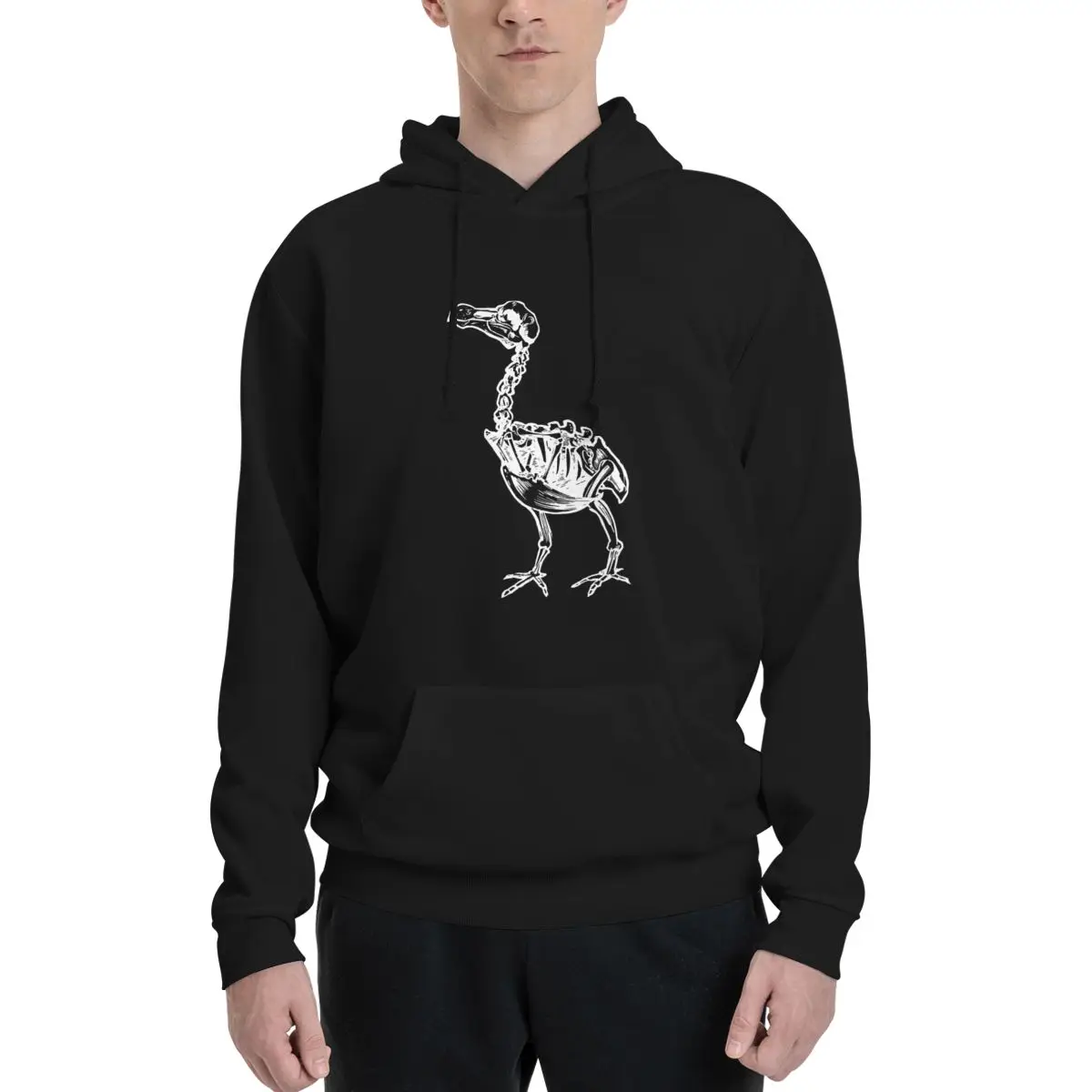 Dodo Bird Skeleton Dodo Bird Lover Extinct Dodo Couples Plus Velvet Hooded Sweater competition Kawaii With hood pullover