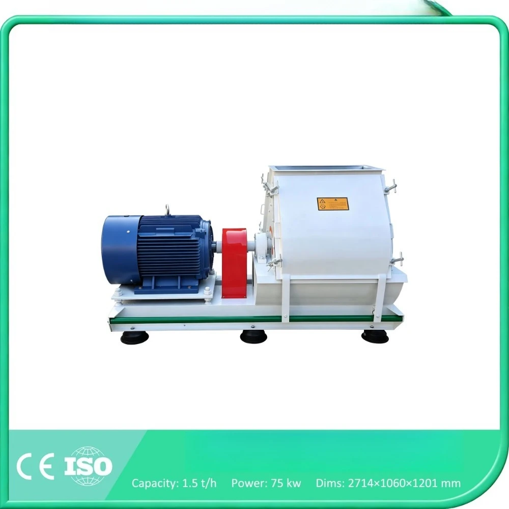 Industrial Paddy Hull Hammer Mill, Rice Husk Crusher & Grinding Machine for Animal Feed, Biomass & Grain Processing