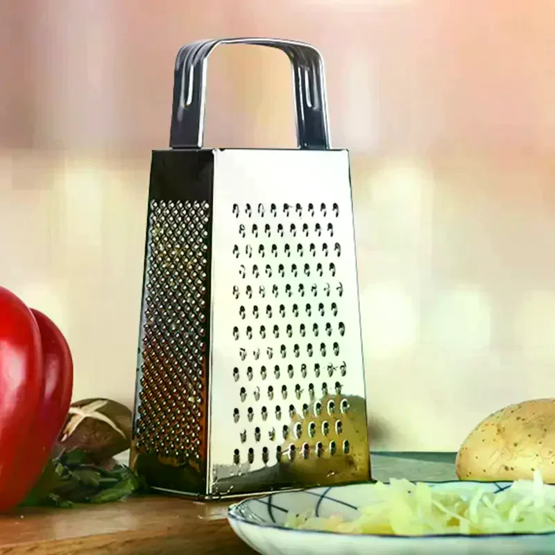 Grater Multi-functional Thickened Stainless Steel Vegetable Slicer Four-sided Potato Slicer With Hand Guard Stainless Steel