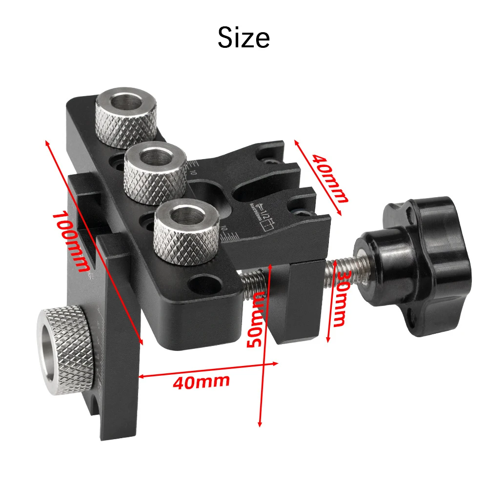 Jig di tassamento regolabile tasca per la lavorazione del legno 3 in 1 foro Jig 8MM 10MM boccole guida di perforazione localizzatore strumenti di