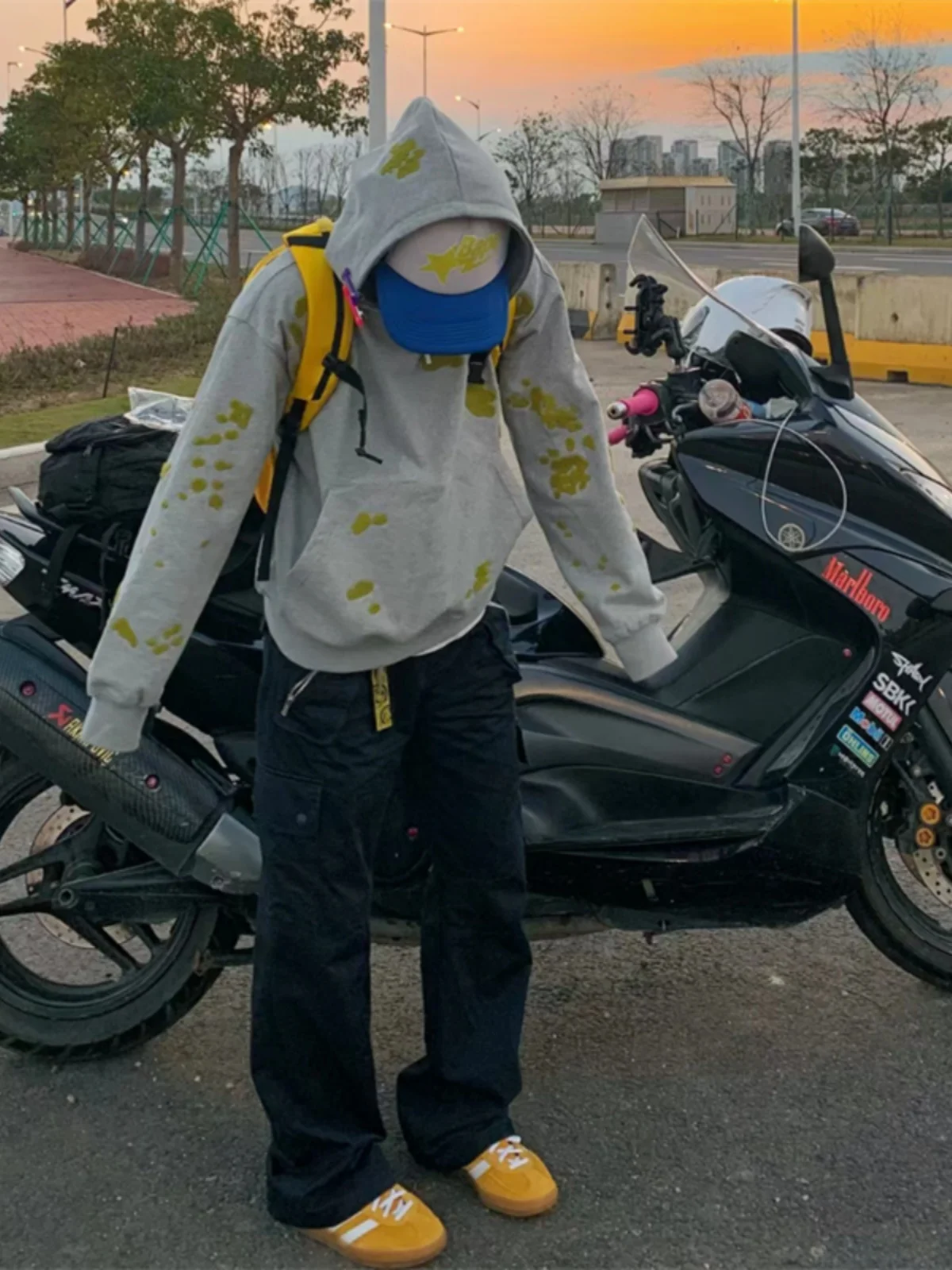 

Мужская плотная толстовка с капюшоном, осень-зима 2024, новинка, американский ретро-стиль, свободный крой, повседневная мода