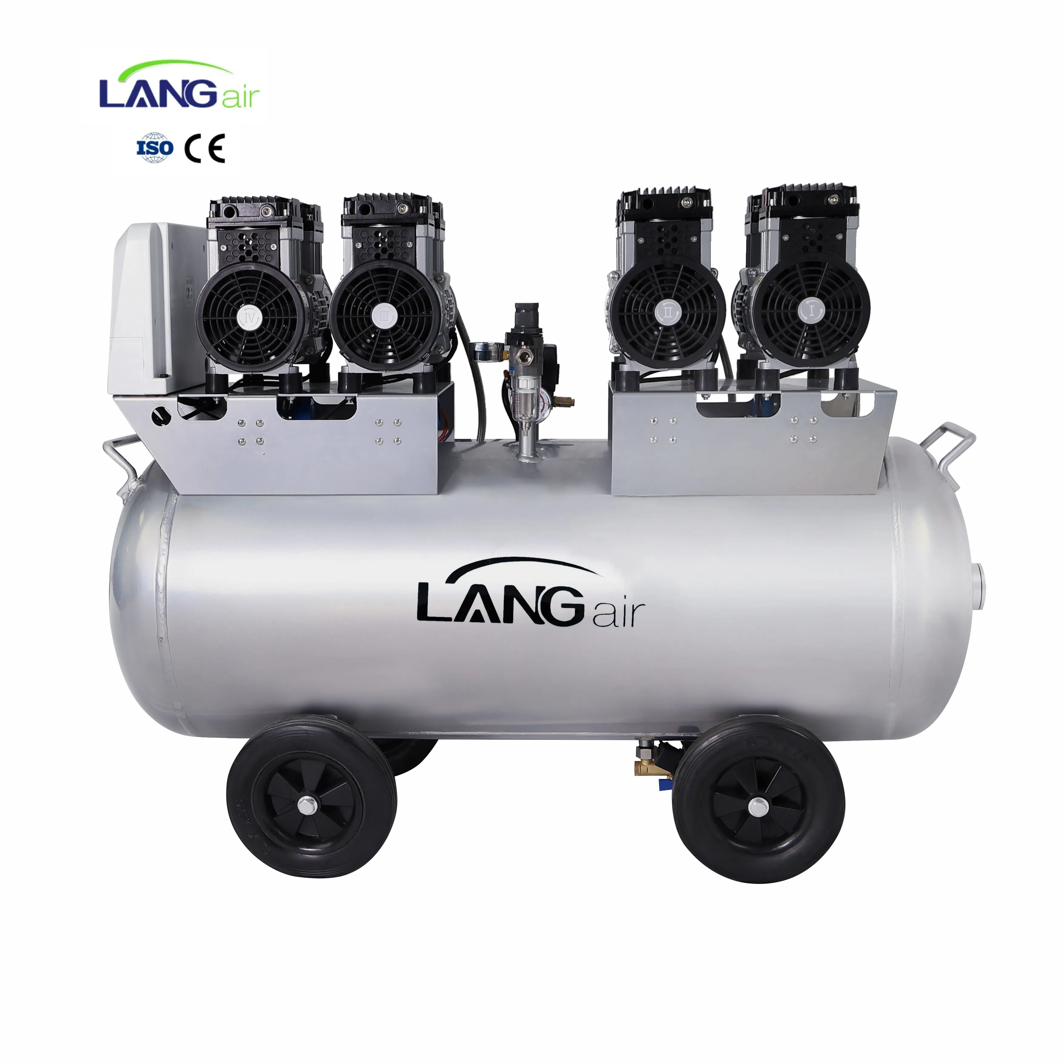 Low Noise Oil Free High Pressure Piston Type Air Compressor for Blow Moulding Machine