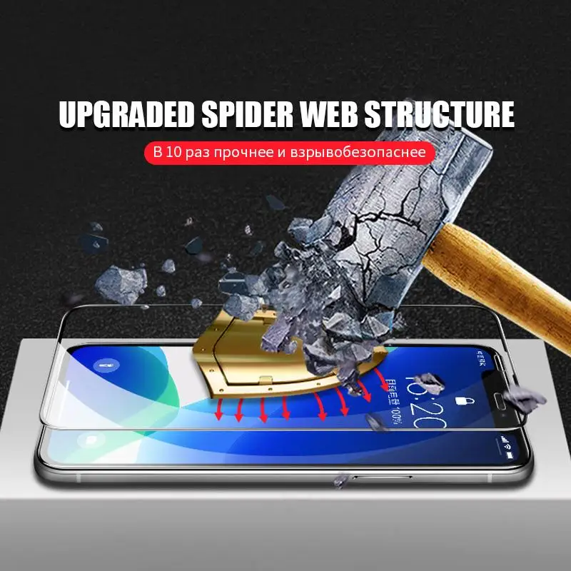 100D Full Tempered Glass For Apple iPhone 14 Plus 13 mini 12 11 Pro Max Screen Protector iPhone X XR XS Max Protection Glas Film image 4