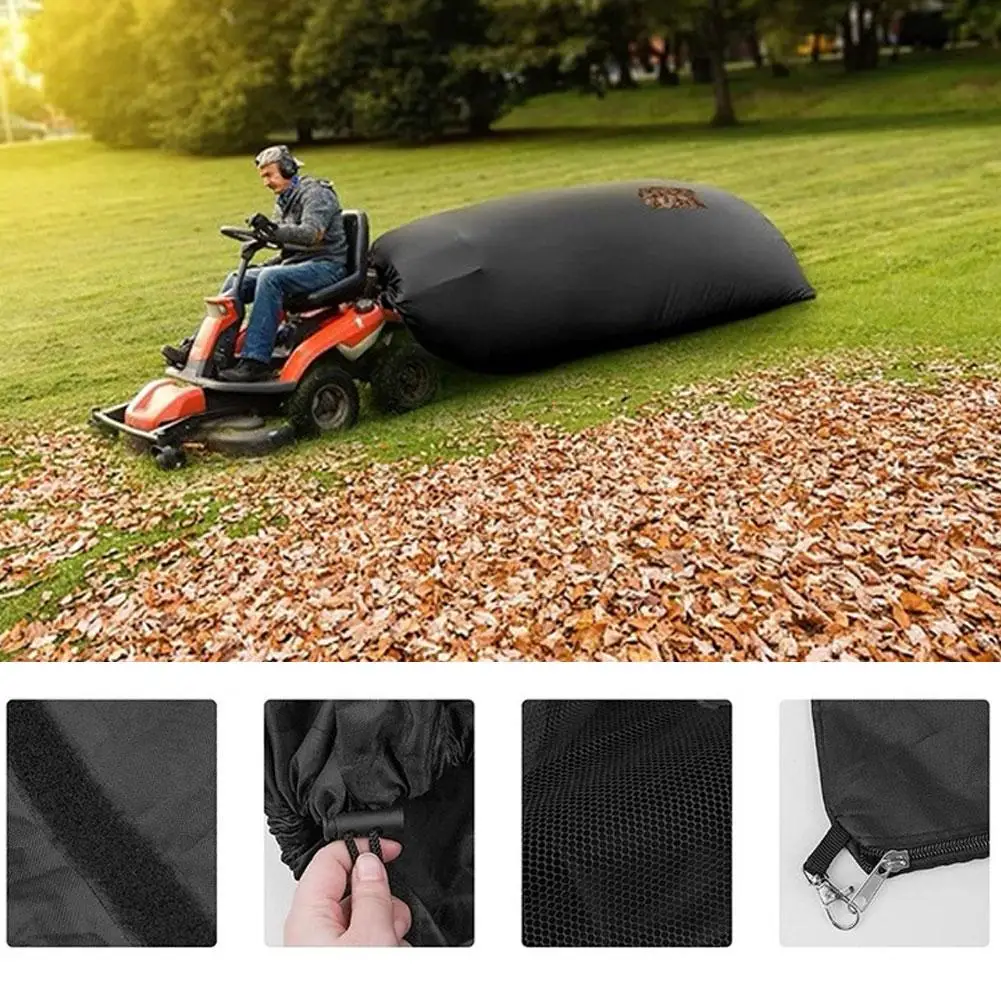 

Lawn Tractor Leaf Bag Grass Catcher Bag Garden Leaf Wear-Resistant 200×130cm Mower Bag Bag Lawn 420D Oxford Cloth Grass N3D9