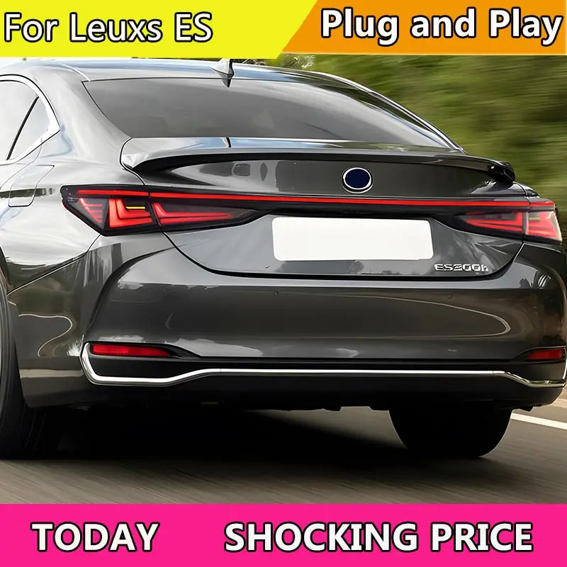 

Стайлинг автомобиля для Lexus ES200 2018-2024, светодиодный автоматический задний фонарь в сборе, обновление, новейшая динамическая сигнальная лампа