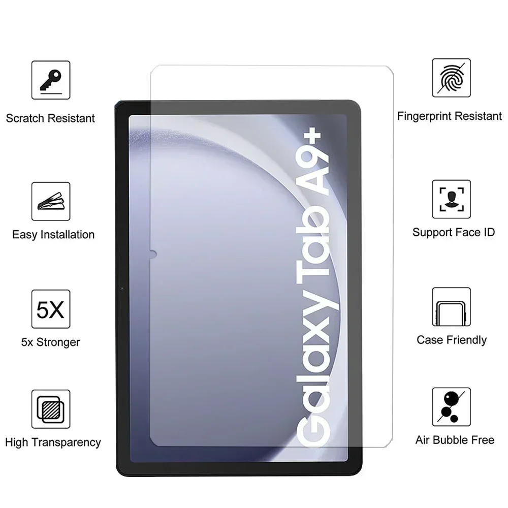 Pelindung tablet Tempered Glass, 3 buah untuk Samsung galaxy tab A9 + A9 plus 11 "8.7" pelindung layar
