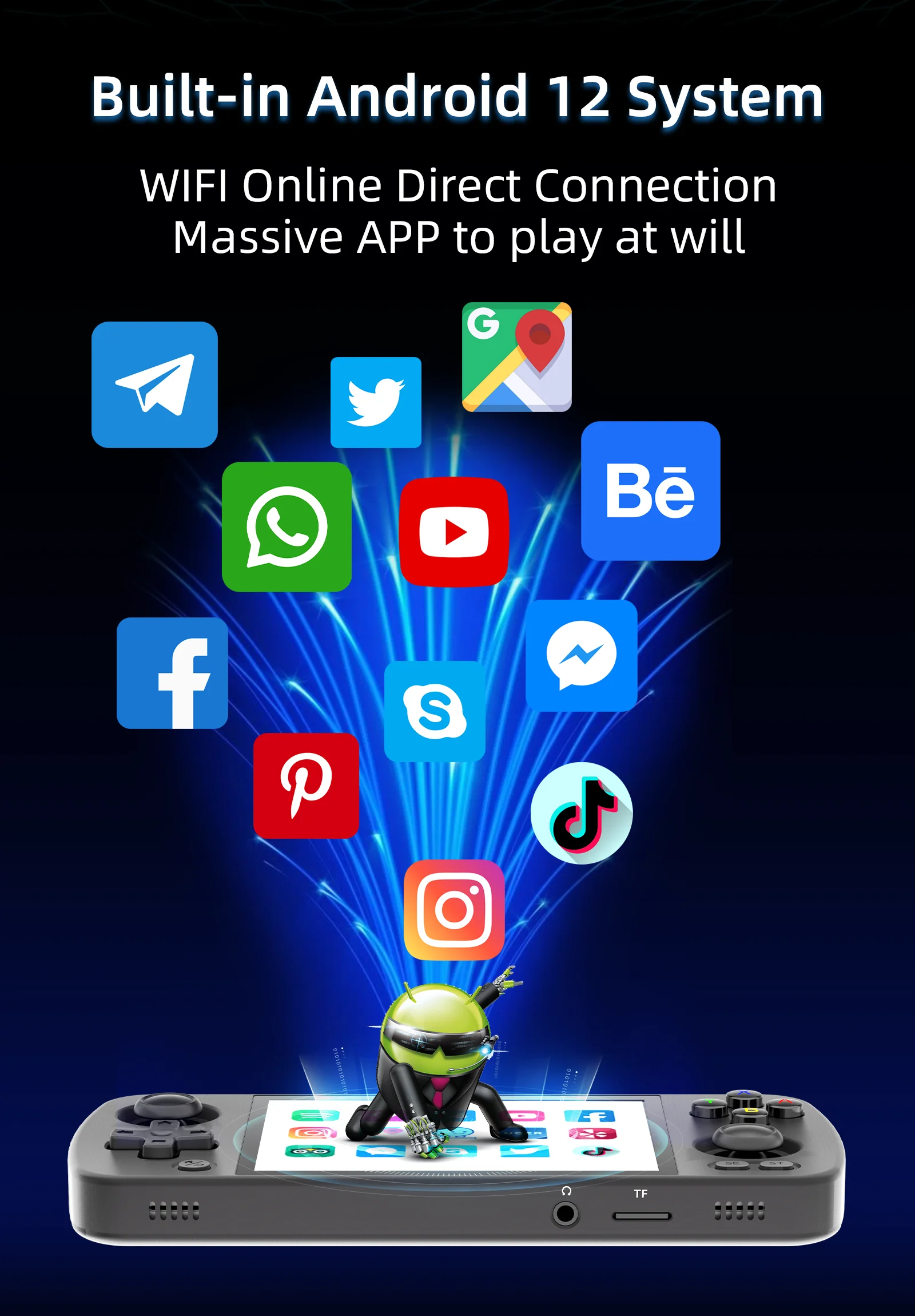 Anbernic RG405M وحدة تحكم بجهاز لعب محمول 4 ''IPS شاشة تعمل باللمس نظام Android12 4500mAh قذيفة معدنية واي فاي تدفق لعبة فيديو لاعب #4