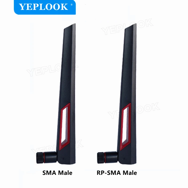 10dBi SMA 수 RP-SMA 수 듀얼 밴드 고이득 WiFi 안테나, ASUS AC88U AC87U 앰프 부스터, M.2 카드용, 2.4G, 5GHz, 1 개