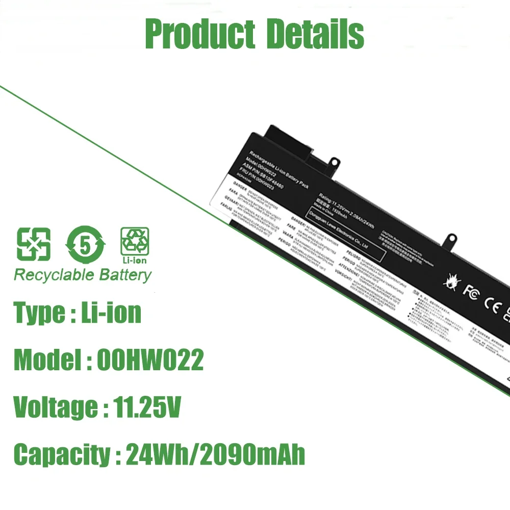 New 00HW022 01AV405 Laptop Battery for Lenovo Thinkpad T460s T470s Notebook 01AV406 01AV407 01AV408 00HW023 00HW036 SB10F46462