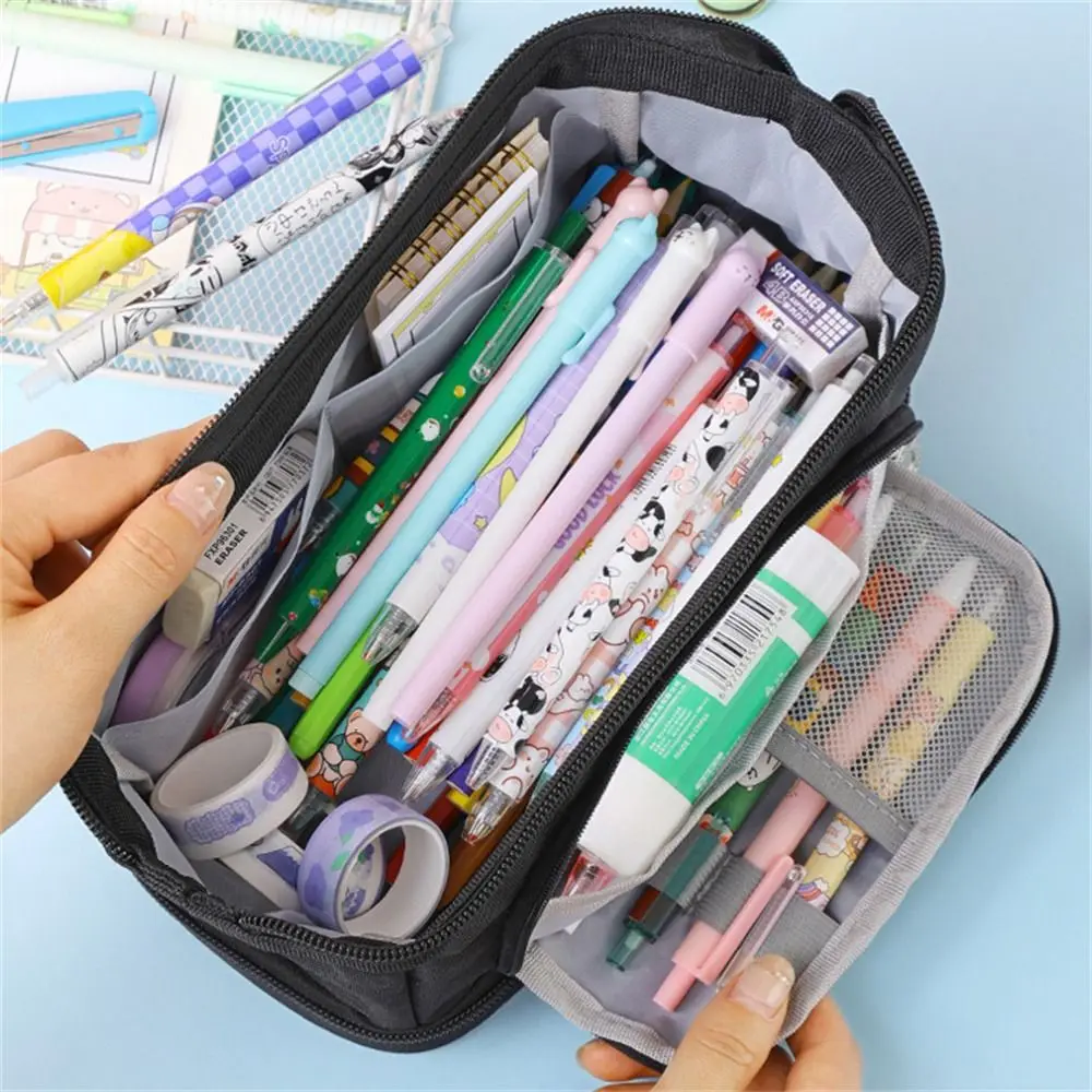 Trousse à Crayons de Grande Capacité Type Bateau, Sac de Rangement Multifonctionnel pour Étudiants, Poudres de Stylos