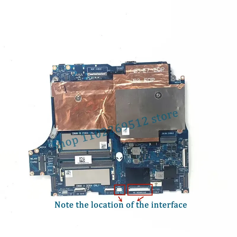 لديل M15 R5 اللوحة الأم للكمبيوتر المحمول CN-06W7NY 06W7NY 6W7NY LA-K453P مع Ryzen 9 5900HX CPU GN20-E5-A1 RTX3070 100% تم اختبارها بشكل جيد #3