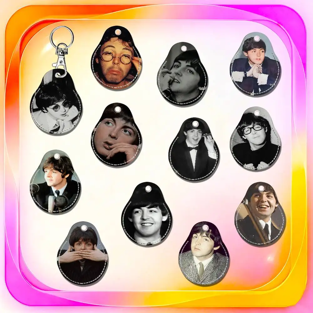 For P-Paul M-McCartney For Air Tag Case Card Holder Keychain ID Badge Credit Bank Access For AirTag Case Shell
