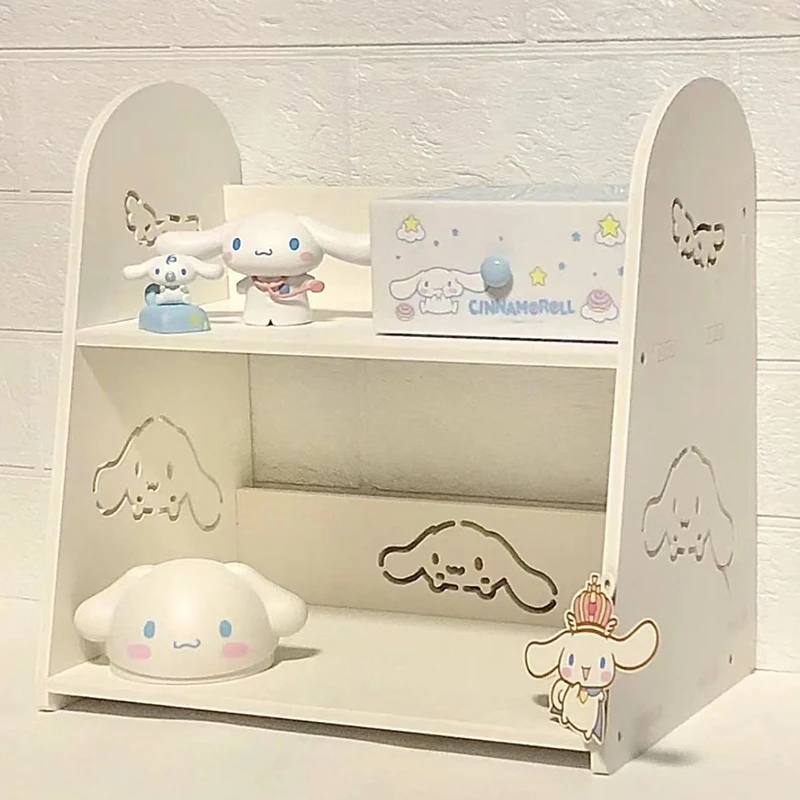 

Sanrioed Kuromi Cinnamoroll Hello Kitty Diy Storage Rack Bookshelf Water Proof Flame Retardant No Paint School Supplies Gift