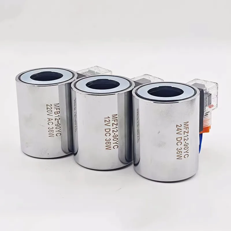 Hydraulic Electromagnetic Valve Coil MFZ12-90 MFB12-90YC Controls Valve AC220V DC24V Power Supply Inner Hole31mm Height 75mm