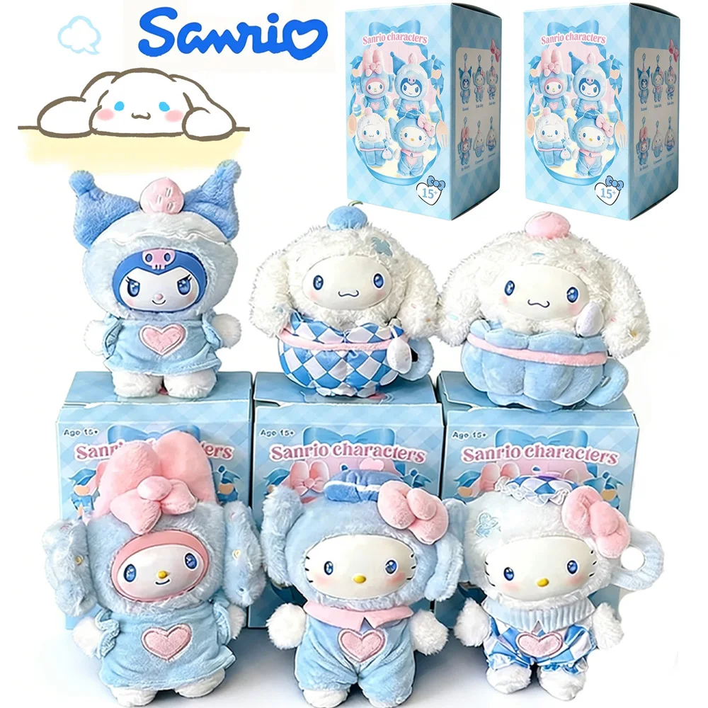 

Серия мягких игрушек Sanrio: Куроми, Май Мелоди, Синаморолл, синие игрушки-персонажи, подарок для девушки, украшение для рабочего стола, декор для общежития