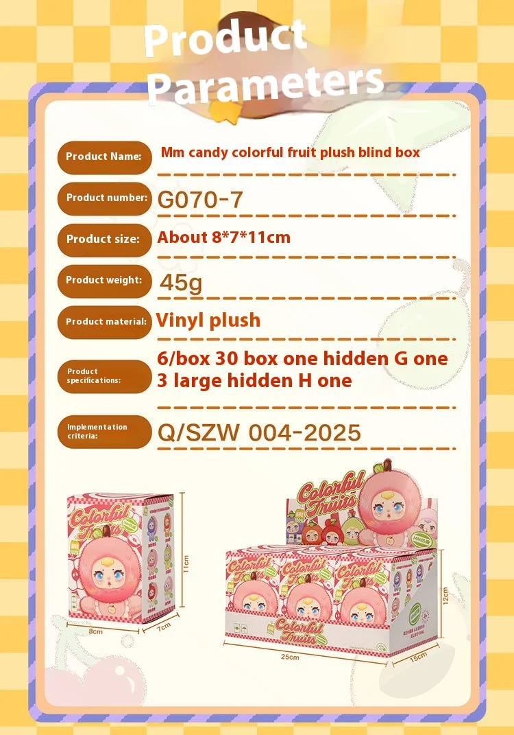 Nommi V3 Ersatz 2025MM Candy Fruchtiges Plüschtier Blind Box Kreative Niedliche Desktop-Dekoration Trendiges Vinyl-Gesicht zum Sammeln – Detail 6