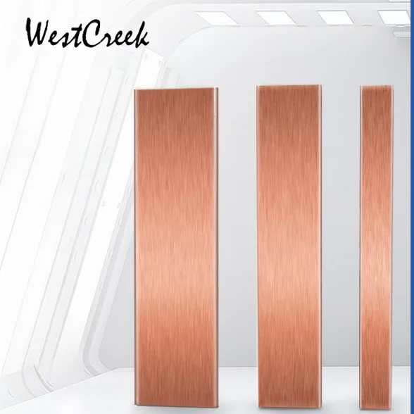 WESTCREET  row T2 purple row flat bar pure  red copper plate copper bus bar 3 4 5 6 8 10 20 30 40 50 mm