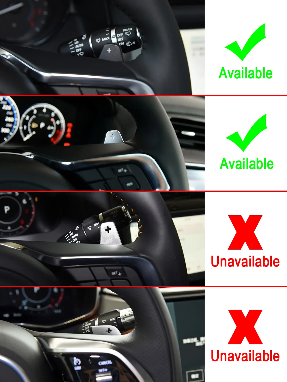 high quality Car Steering wheel aluminium alloy paddle shift Extension for Jaguar X760 X250 X260 X351 XF XE XJ F-PACE F-TYPE