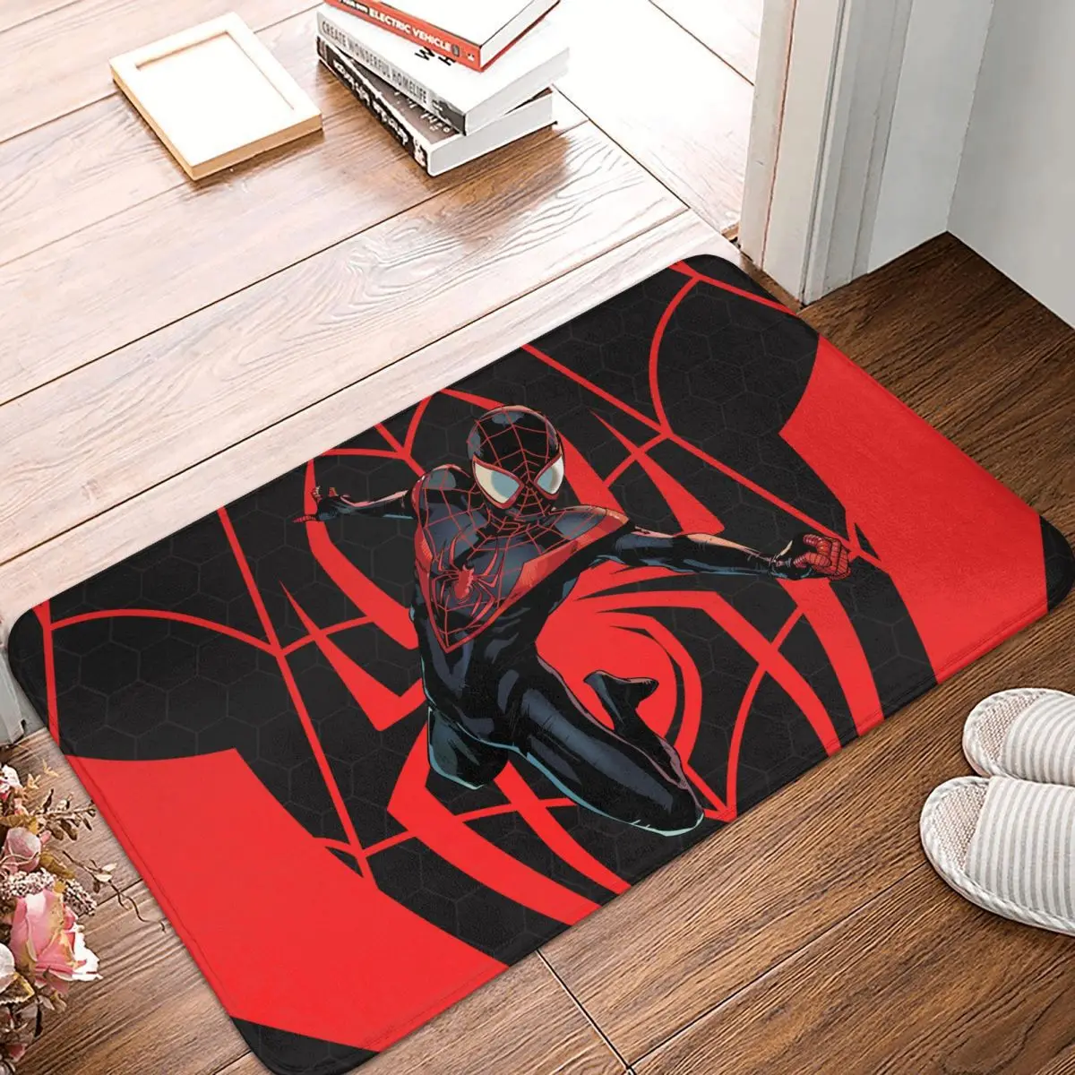 Marvel Spider Man Non-slip Doormat Fun Living Room Kitchen Mat Welcome Carpet Flannel Pattern Decor