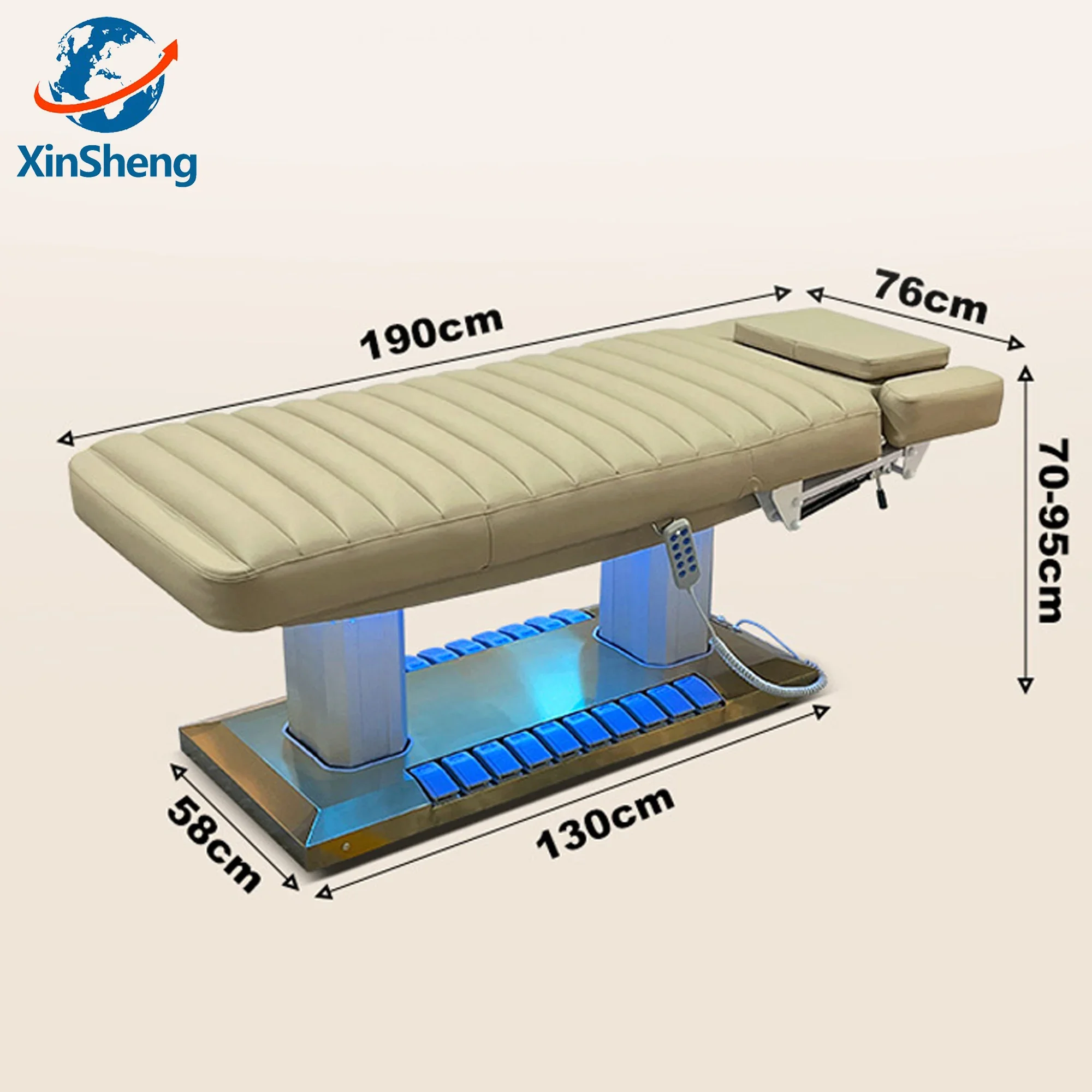 XinSheng الكهربائية للطي الوجه سبا السرير العلاج المائي طاولة التدليك صالون رمش كرسي قابل للتعديل العناية بالجمال متجر الأثاث #6