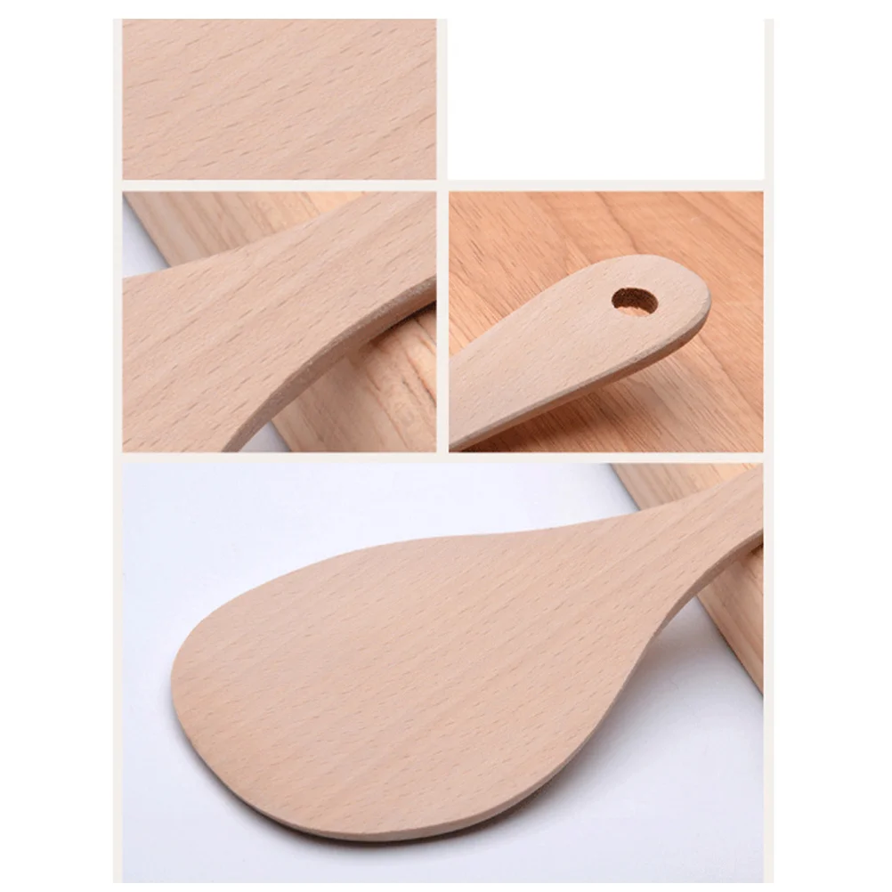 

4Pcs Beech Wood Kitchen Shovel Set Solid Wood Cooking Utensils Non-Stick Pan Safe Tools Spatula Cooking Set Wooden Spoon