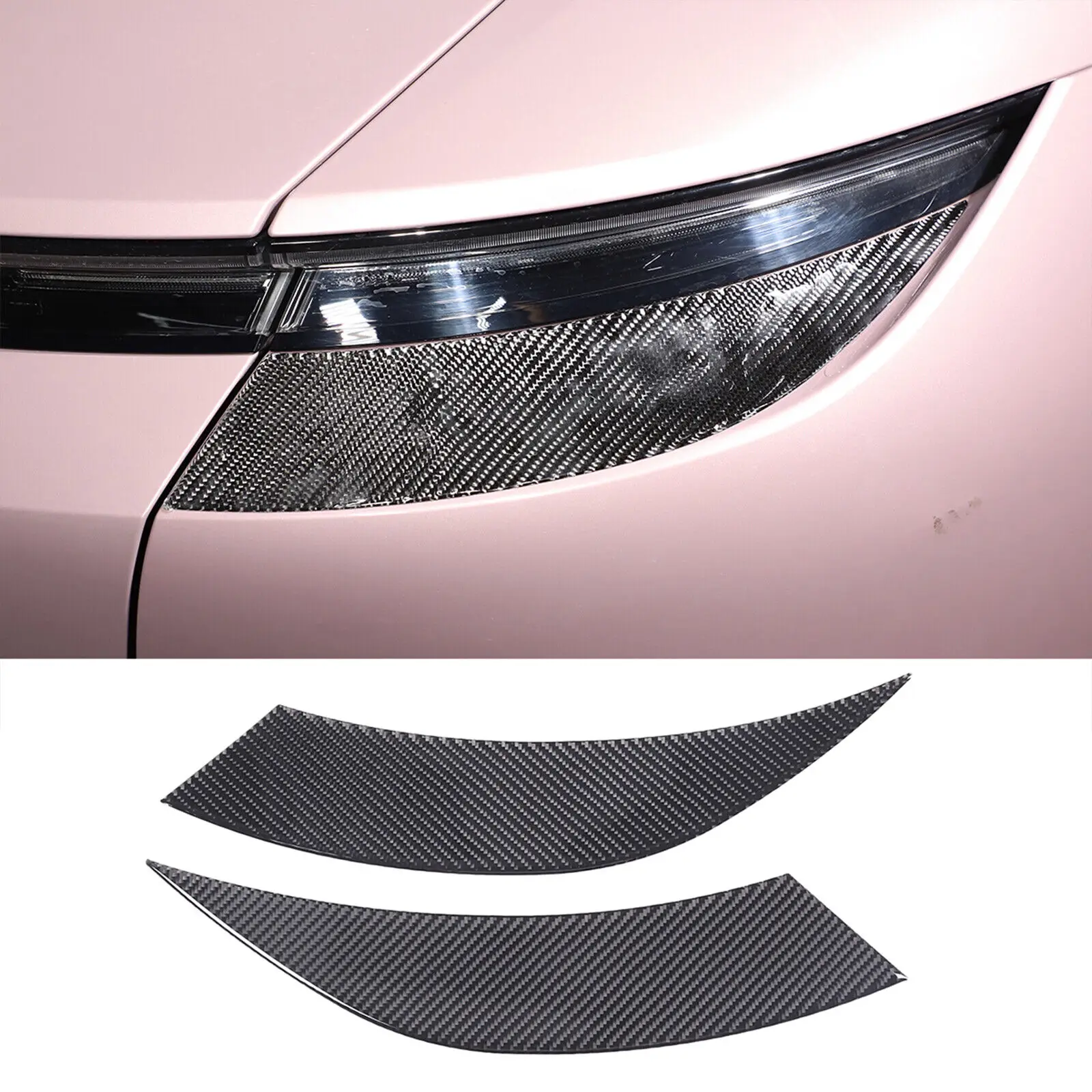 

Soft Carbon Fiber Car Tail Light Lamp Eyelid Eyebrow Trim Cover For Porsche Taycan 2019-2022