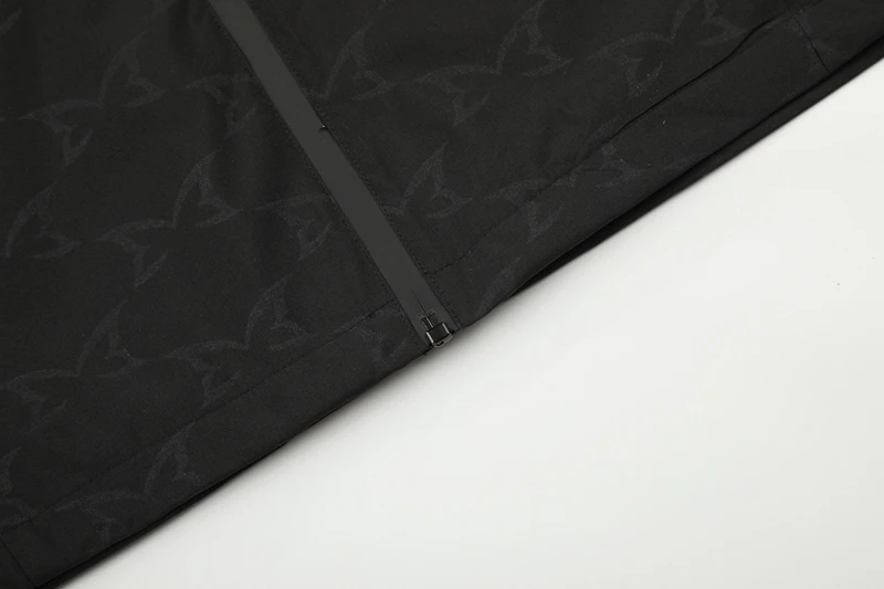 Schwarze Kapuzenjacke mit Schmetterlingsdruck, durchgehender Reißverschluss, Windbreaker für Herren, übergroßer Outdoor-Windbreaker, Streetwear, lässige Oberbekleidung mit Reißverschluss. – Detail 9
