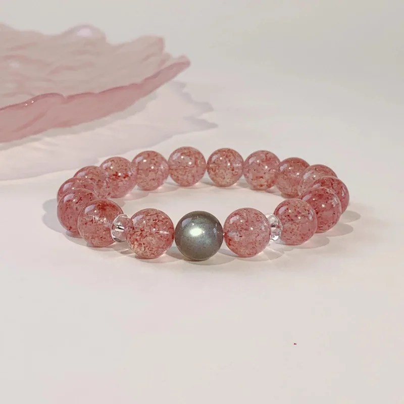 

Natural Strawberry Gray Moonlight Design Women'S Bracelet