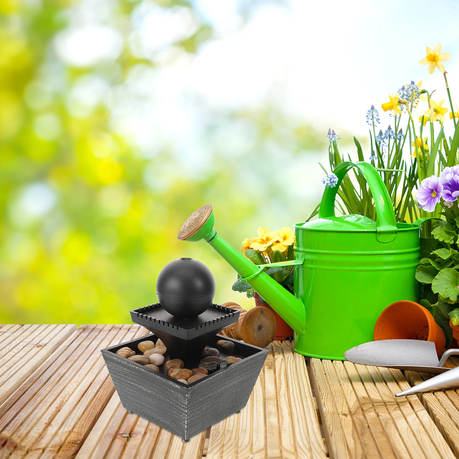 

Tabletop Water Fountain Indoor Decorative Mini Fountain for Desk Fine Craftsmanship Desktop Running Water Adornment for Home