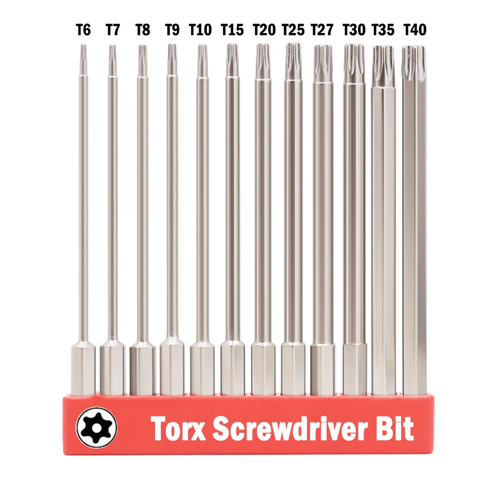 Acier allié antirouille haute qualité 1/4 pouces tournevis hexagonal embout galvanoplastie pour vis exacte dévisser T6-T40 outil