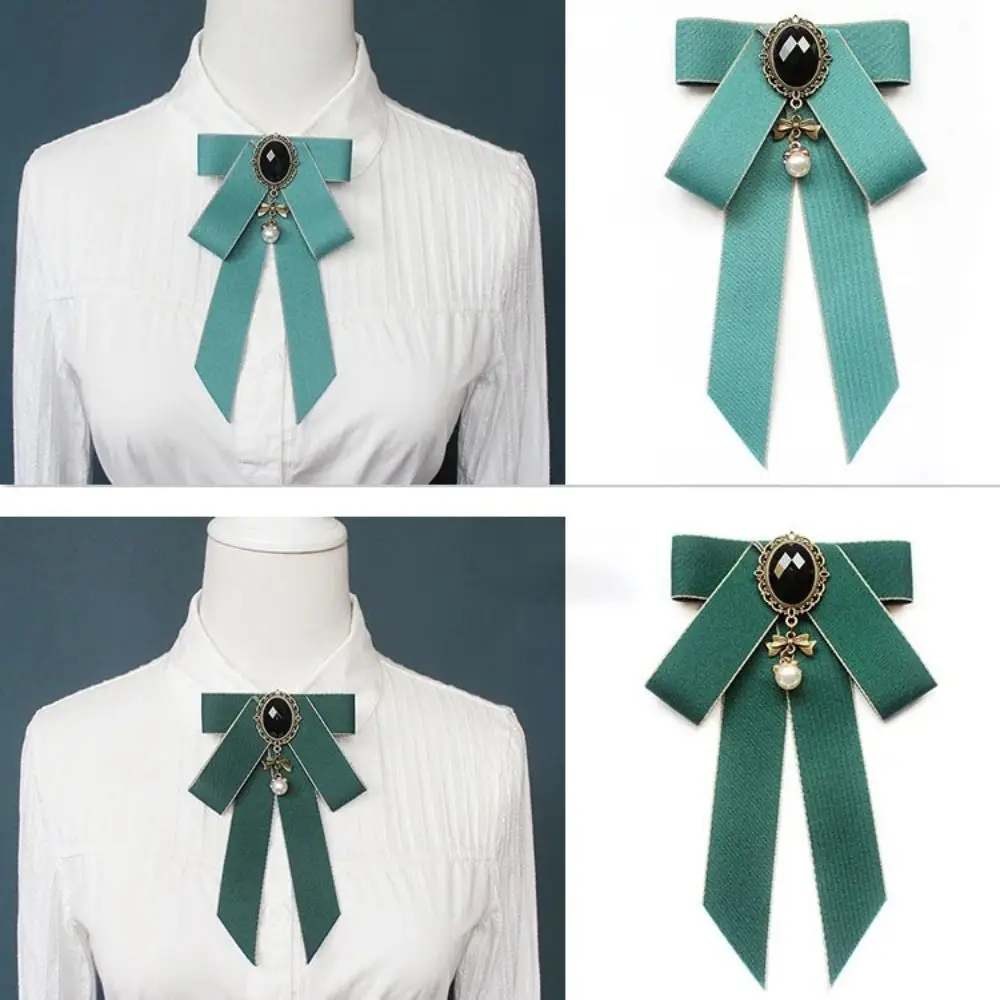 New Alloy Bow Tie Jewelry Accessories Rhinestone Bowknot Brooches Neck Decoration Crystal Rhinestone Bowtie