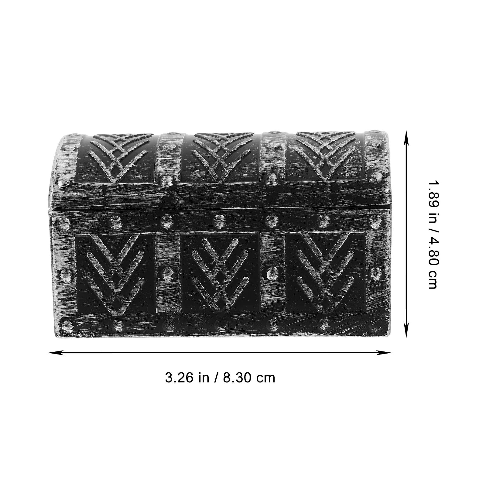 2Pcs Plastic Vintage Jewelry Storage Box Retro Mini Treasure Chest Decorative Trinket Organizer Case for Sundries view 5