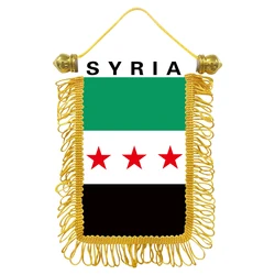 Syria hangs national flag customize any logo hang national flag, Syrian Arab Republic hangs decorations 10 x 15cm