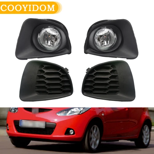 Luces antiniebla del parachoques delantero del coche, lámpara de conducción, faros antiniebla para Mazda 2 Demio Hatch 2007-2010, luz antiniebla del coche Hatchback