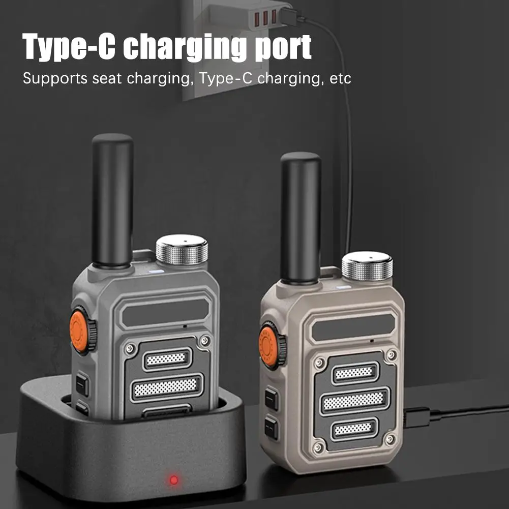 Mini Walkie Talkie USB 5W High-power 10 Kilometers Communication Portable Radio Walkie-talkies 5000mAh For Hunting Outdoor