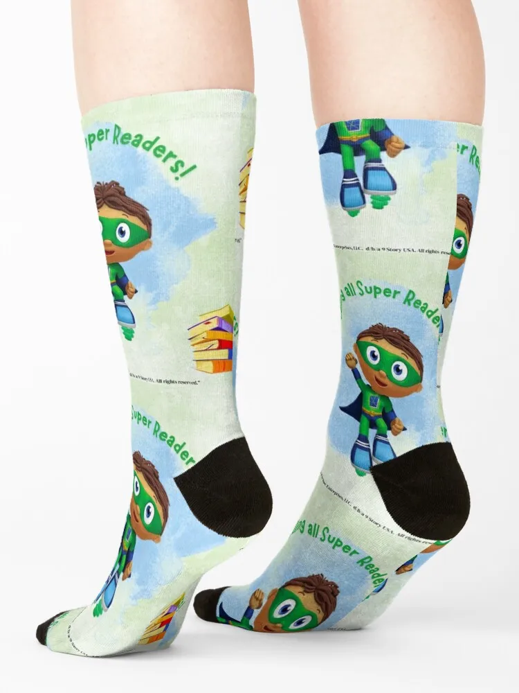 Calling all Super Readers - Super Why! Socks shoes happy Stockings winter Men Socks Women's