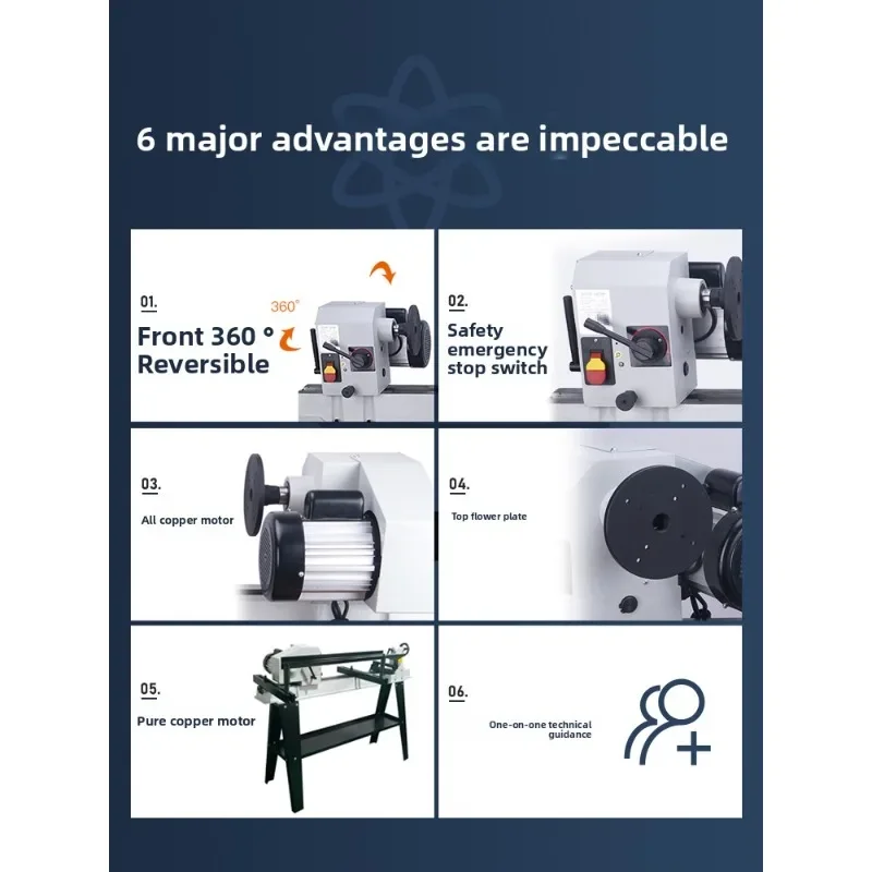 Lathe 1 meter miniature lathe machine tool  household lathe woodworking function household multi-