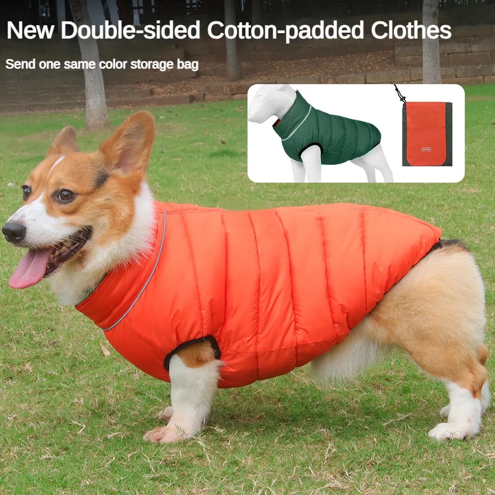 Autumn and Winter New Pet Clothes Double-sided Warm Dog Cotton Vest Style Dog Clothes Pet Supplies