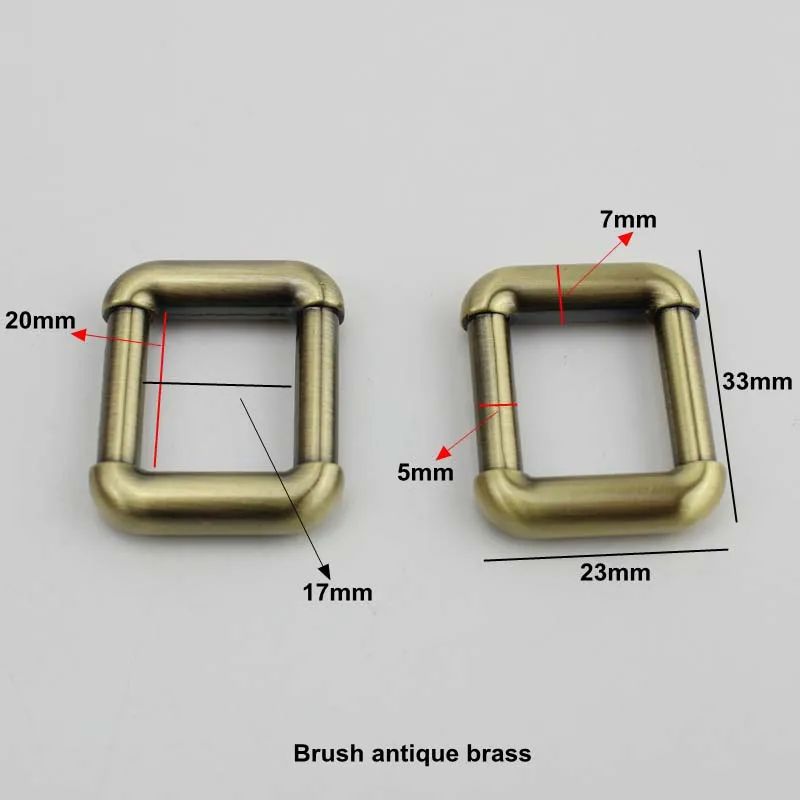 30pcs 20*17mm brush antique bags metal fitting hardware accessories square buckles