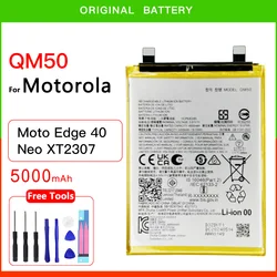 100% Original Genuine 5000mAh QM50 Battery For Motorola MOTO QM 50 Batteries Batteria + FREE Kit Tools with tracking number