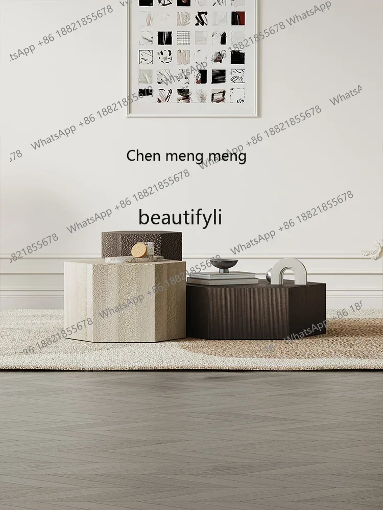 

E153 Modern Minimalist Living Room Small Apartment Hexagonal Coffee Table Nordic Creative Home Size Combined Tea Table