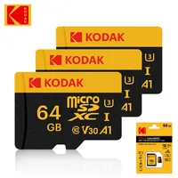3Piece KODAK Original Micro SD 32GB 64GB Memori Memory Card C10 TF Flash MicroSD Card SDXC 128GB 256GB U3 4K For PC Drone Camera